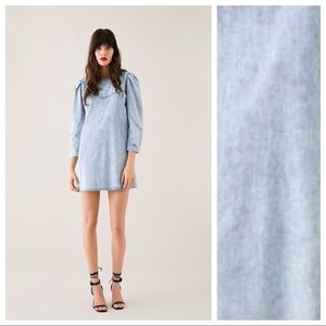 NWT. Zara Denim 80's  Mini Dress. Size S.